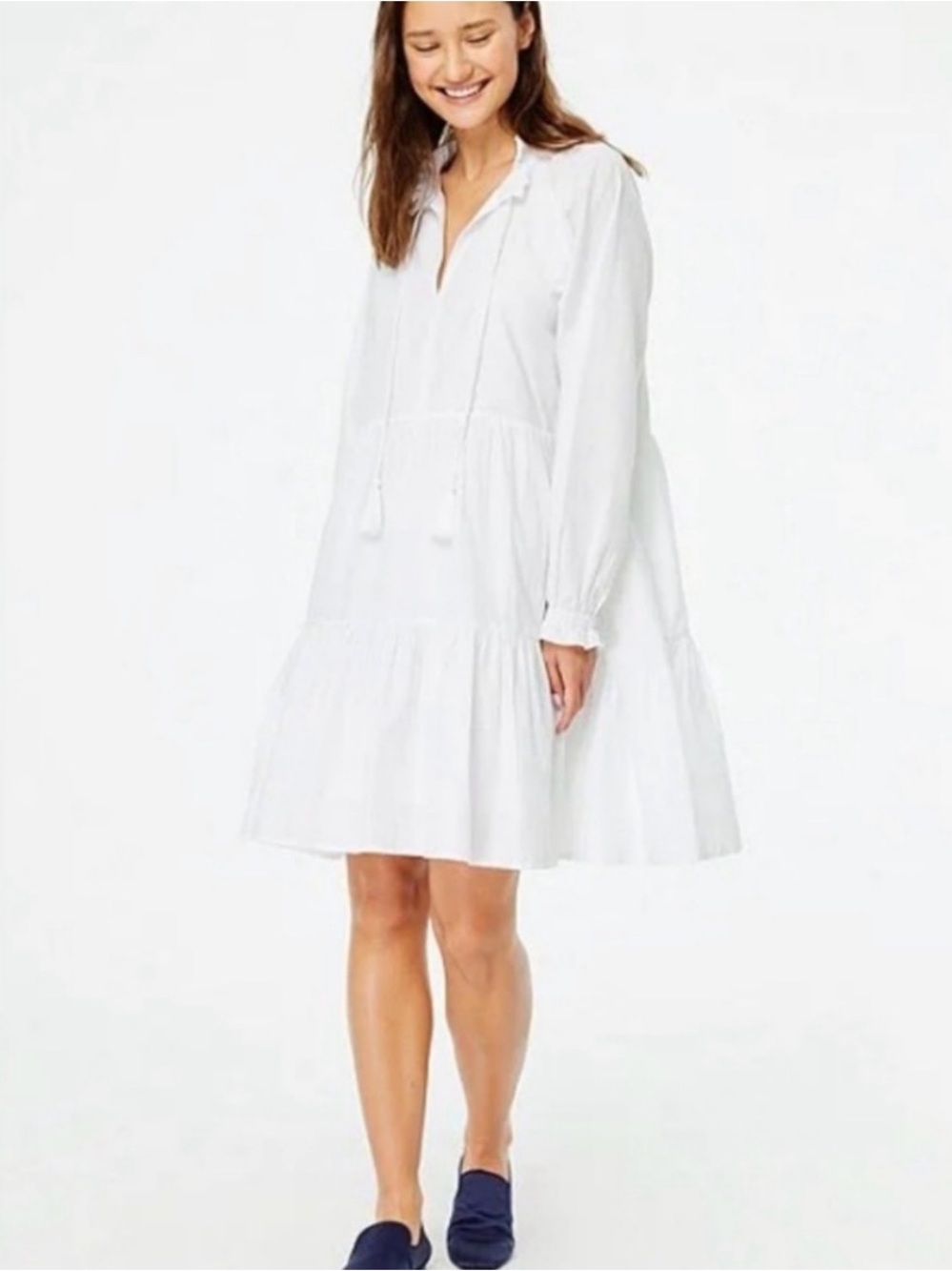 Roller Rabbit White Tiered Mini Tunic Dress